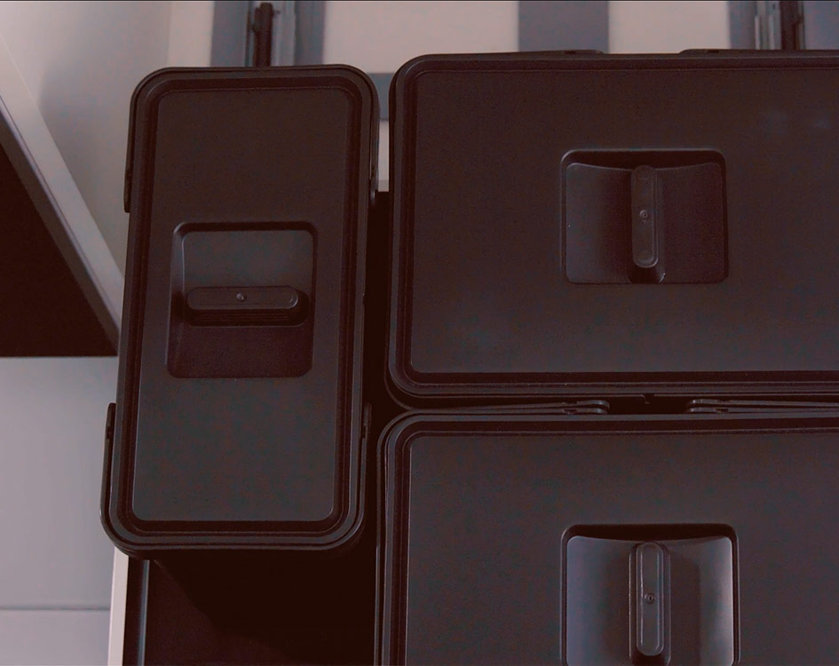 WASTE BIN SYSTEMS Storage unit width 600 mm-2