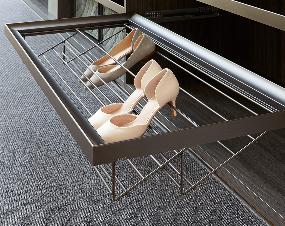 EXCESSORIES - PULL-OUT Metal shoe rack for drawer