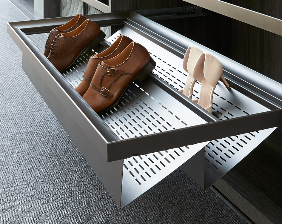 EXCESSORIES - PULL-OUT Metal shoe rack for drawer