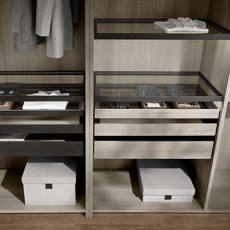 Internal equipment for wardrobes