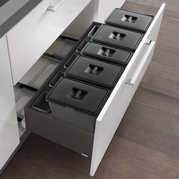 WASTE BIN SYSTEMS Storage unit width 1200 mm-1