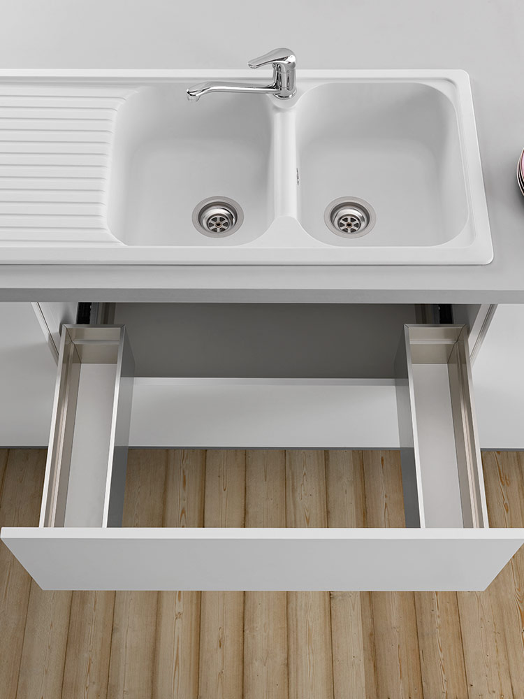 LINEABOX Under-sink drawer - 3-sided - H 104 mm