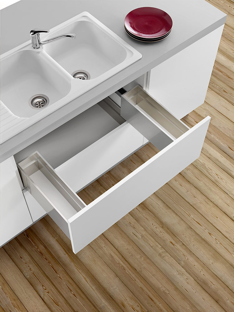 LINEABOX Under-sink drawer - 3-sided - H 104 mm