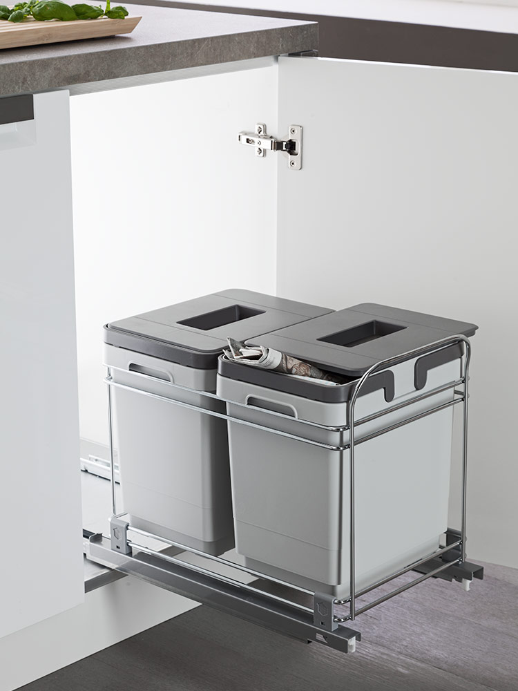 Sige Pull-Out Waste Bin Under Sink 36L - SAX Furniture Fittings