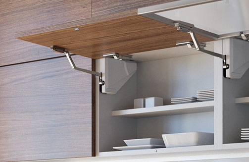 Muebles altos de cocina  Puertas abatibles, basculantes, plegables