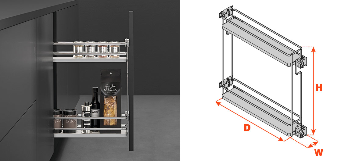 Three-Tier Base Organizer Pullout