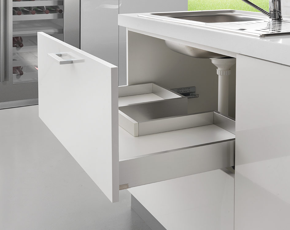 LINEABOX Sink waste cut-out drawer - 3-sided - H 77 mm-2