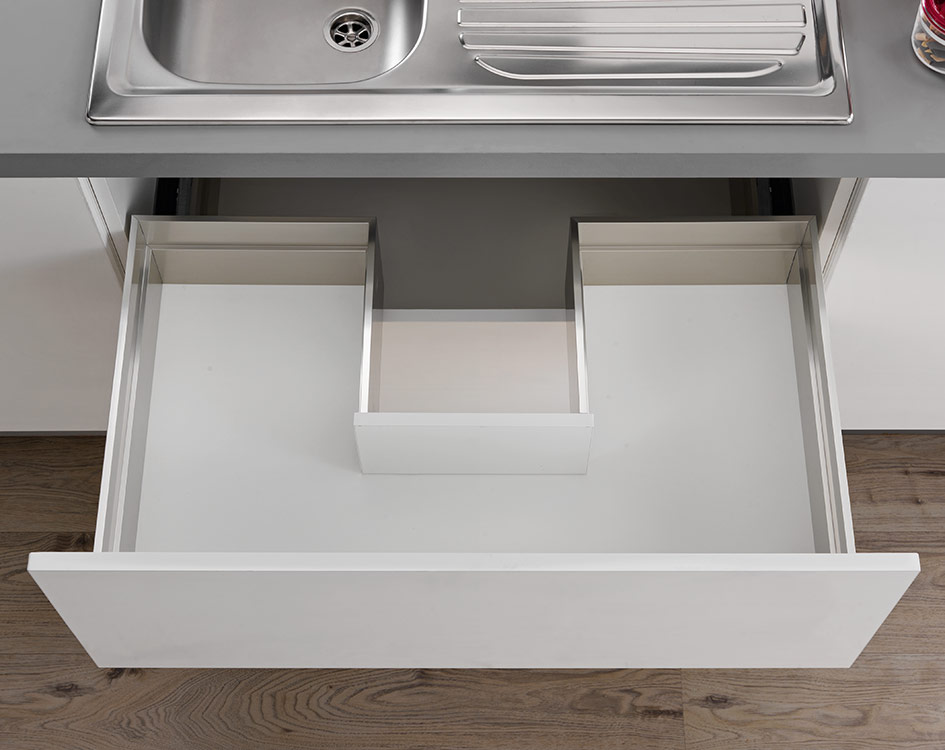 LINEABOX Sink waste cut-out drawer - 3-sided - H 180 mm-2