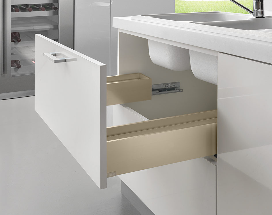 Under Sink Bottom Mount 100mm High Drawer