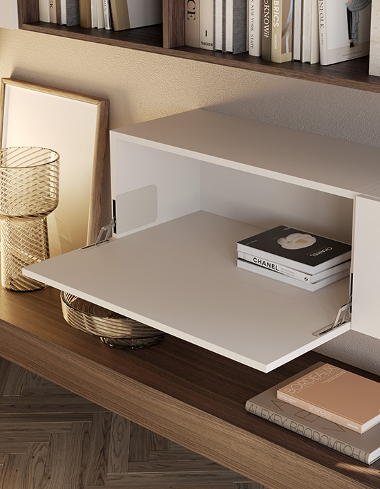 Discreto, compacto e essencial, o Tilt é o mecanismo para portas basculantes que combina design, precisão e versatilidade.